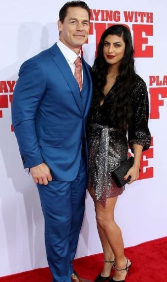 Shay Shariatzadeh with her husband John Cena during the premiere of Playing with Fire